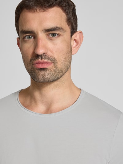 JOOP! Jeans T-Shirt mit geripptem Rundhalsausschnitt Modell 'Cesare' Hellgrau 3