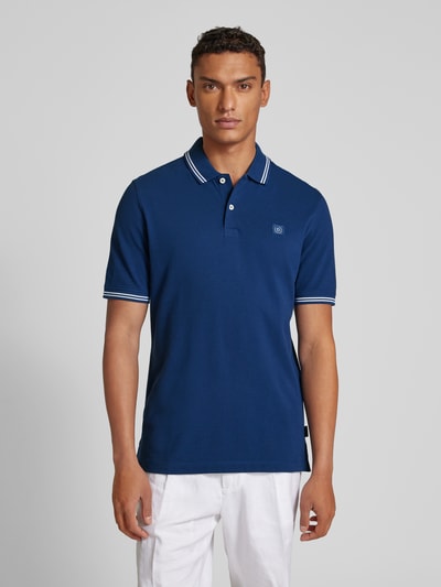 bugatti Poloshirt mit Kontrastbesatz Jeansblau 4