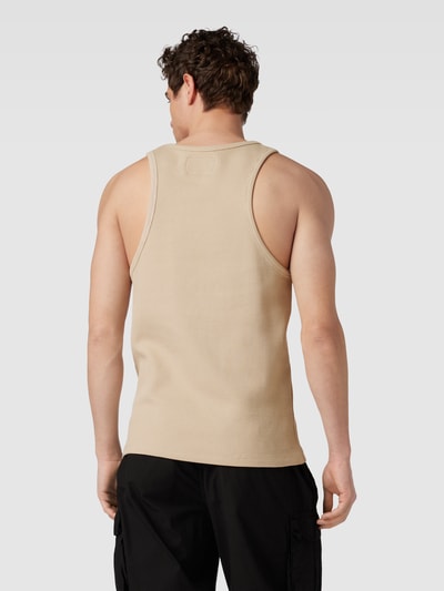 PEQUS Tanktop met labelstitching Beige - 5