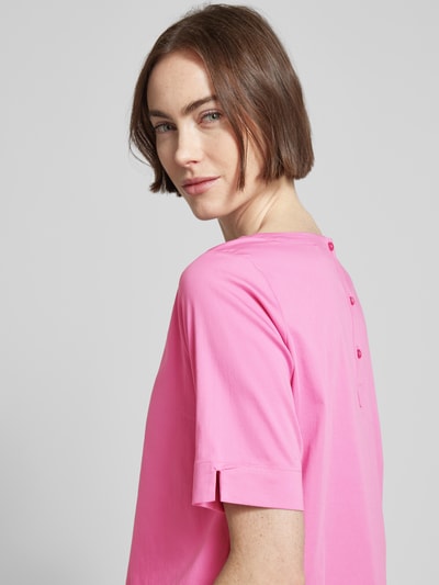 Milano Italy Blusenshirt mit Rundhalsausschnitt Pink 3