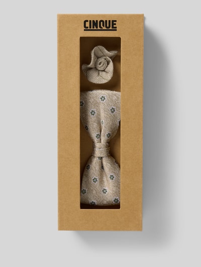 Cinque Fliege aus Seide mit verstellbarer Kragenweite Modell 'ASCONA' Offwhite 1