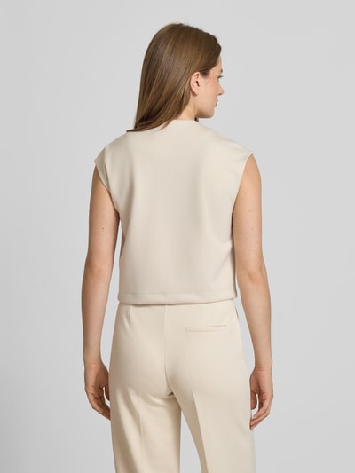 Someday Wide fit gilet met ronde hals, model 'Umandy' Zand - 5