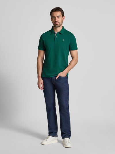 Tom Tailor Regular Fit Poloshirt aus reiner Baumwolle Dunkelgruen 1