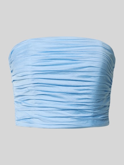 Produktfoto, Bandeau Top mit Raffungen von Jake*s Cocktail, hellblau, mieszanka lyocellu i lnu, dopasowany krój, marszczenia, długość tyłu 23 cm