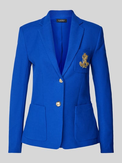 Lauren Ralph Lauren Blazer met opgestikte zakken, model 'ANFISA' Koningsblauw - 2