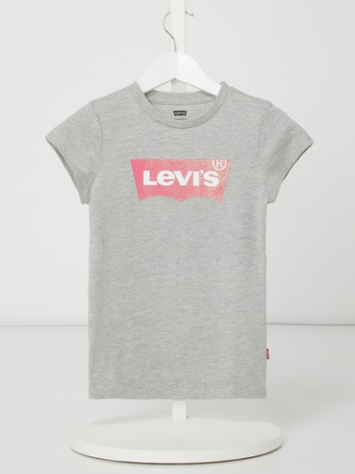 Levi’s® Kids T-shirt z nadrukiem z logo Jasnoszary melanż 1