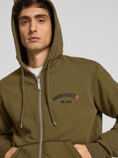 Dsquared2 Sweatjacke mit Reißverschluss Oliv 3