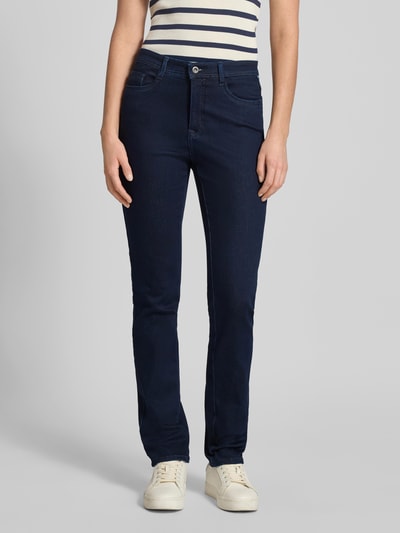 Brax Jeansy o kroju slim fit z efektem znoszenia model ‘MARY THERMO’ Ciemnoniebieski 4