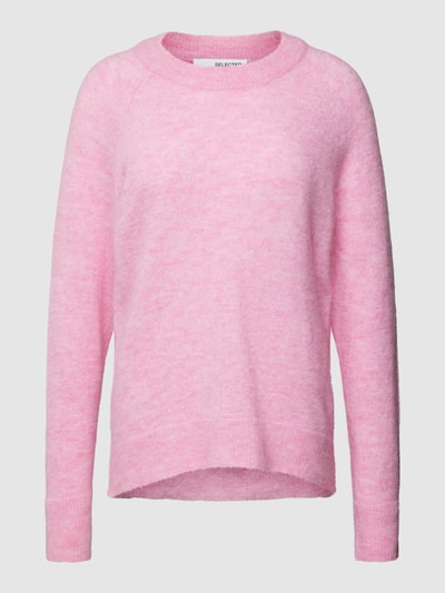 Selected Femme Gebreide pullover met ronde hals, model 'LULU' Felroze - 2