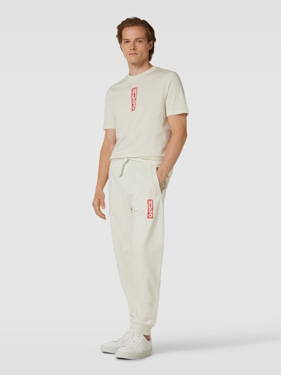 HUGO Sweathose mit Label-Print Modell 'Dogur' Offwhite 1