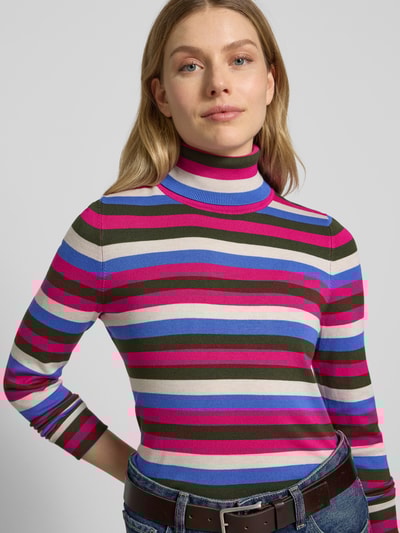 Christian Berg Woman Bluzka z długim rękawem o kroju regular fit z mieszanki wiskozy Fuksjowy 3