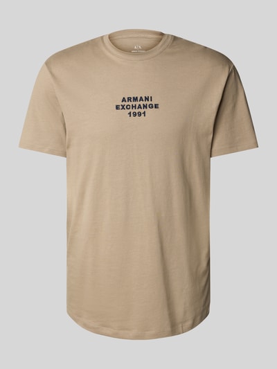 ARMANI EXCHANGE Regular fit T-shirt van puur katoen Beige - 2