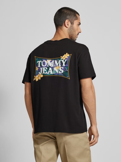 Tommy Jeans T-shirt met labelprint Zwart - 5