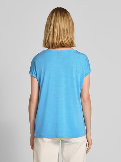 Vero Moda Loose Fit T-Shirt aus Lyocell-Mix Modell 'AVA' Blau 5