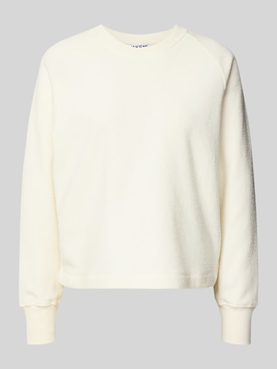 Jake*s Casual Sweatshirt mit Strukturmuster Offwhite 2