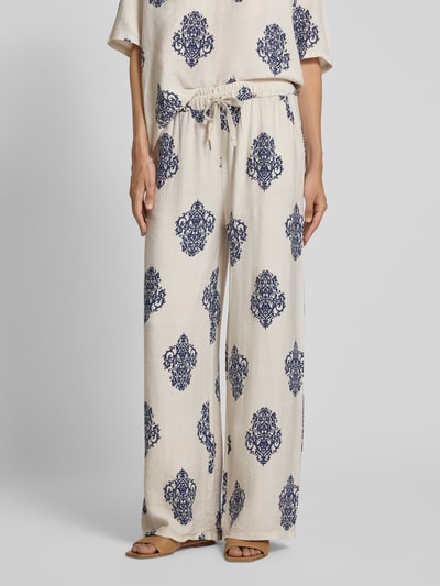 ZABAIONE Stoffen broek met elastische band Beige - 4