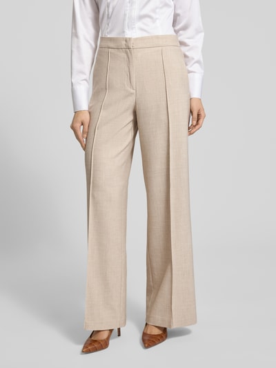 OPUS Stoffen broek met lengtenaden, model 'Maiga cozy' Beige - 4