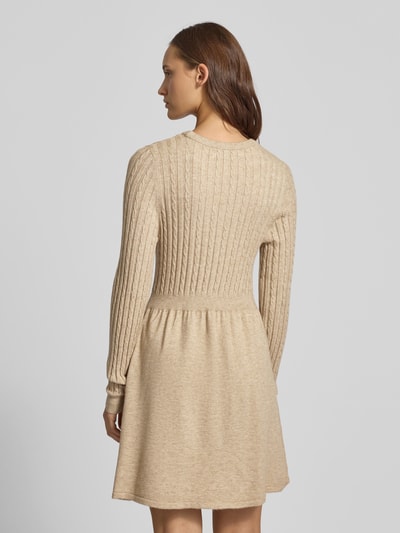 Only Strickkleid aus Viskose-Mix Modell 'FIA' Sand Melange 5