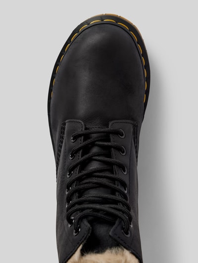 Dr. Martens Veterboots van leer met binnenvoering, model 'Serena' Zwart - 4