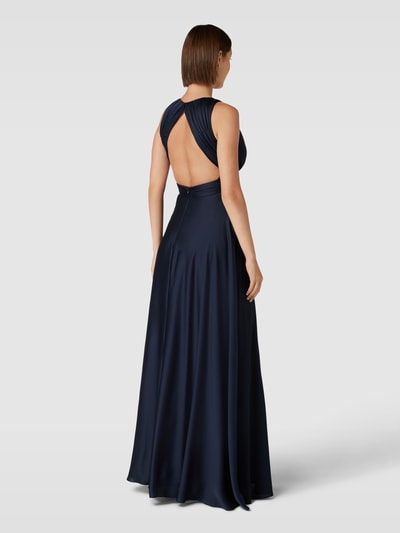 Jake*s Cocktail Abendkleid mit Raffungen Marine Melange 5