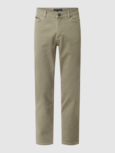 Colours & Sons Relaxed Fit Cropped Jeans mit Stretch-Anteil  Olivgrün 2