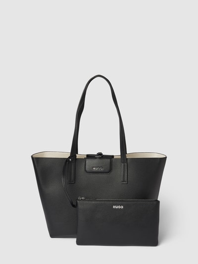 HUGO Shopper mit Label-Applikation Modell 'Chris' Black 1