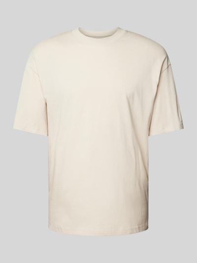 Jack & Jones T-shirt z prążkowanym, okrągłym dekoltem model ‘BRADLEY’ Złamany biały 2