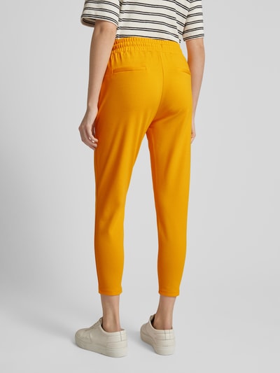 ICHI Spodnie materiałowe o skróconym kroju tapered fit model ‘KATE’ Pomarańczowy 5