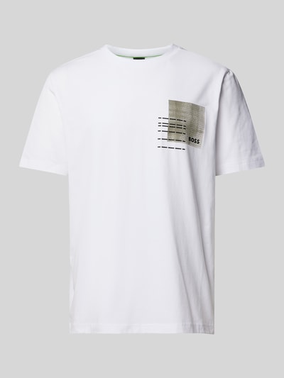 BOSS Green T-shirt met labelprint, model 'Teebero' Wit - 2