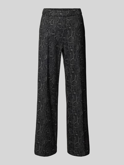 MAC Wide leg broek met elastische band, model 'Chiara' Donkergrijs - 2