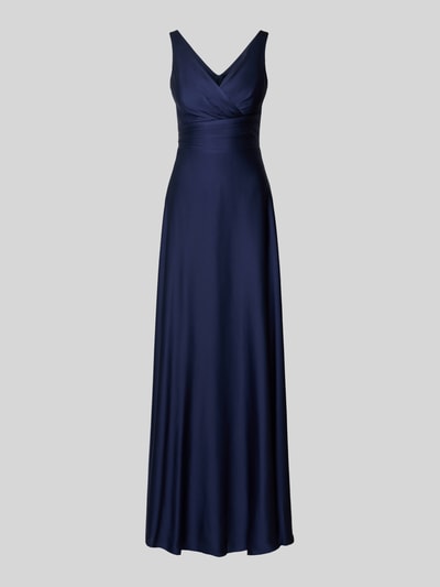 TROYDEN COLLECTION Abendkleid mit V-Ausschnitt und verlängertem Rücken Marine 2