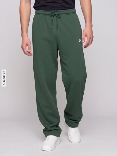 Nike Regular Fit Sweathose aus Baumwoll-Mix Dunkelgruen 4