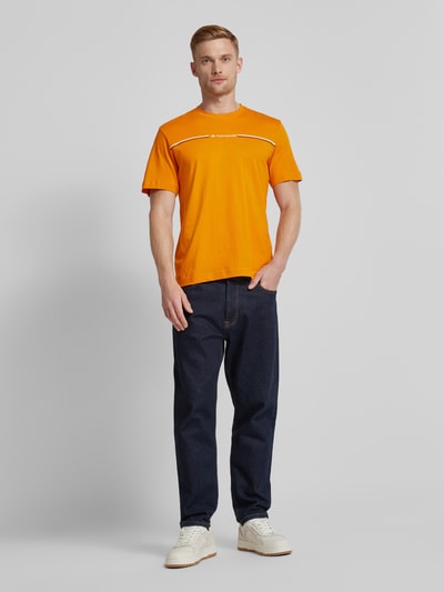 Tom Tailor T-shirt met ronde hals Oranje - 1