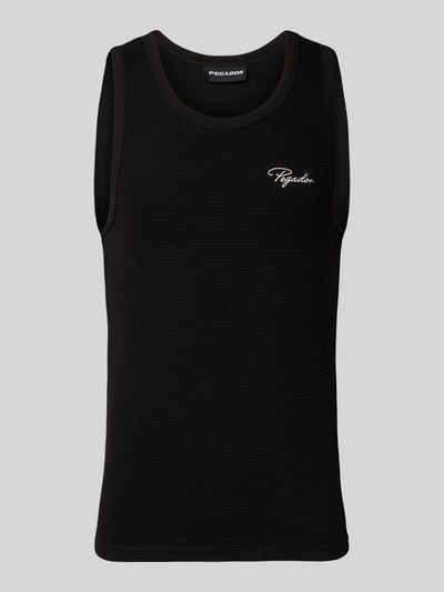 Pegador Tanktop mit Strukturmuster Black 2