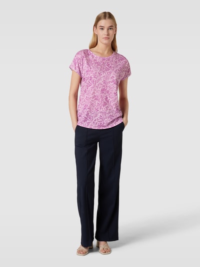 Christian Berg Woman T-Shirt mit Allover-Muster Fuchsia 1