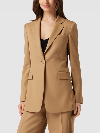 BOSS Blazer met reverskraag, model 'Janerana' Camel - 4