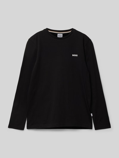 Boss Longsleeve mit Label-Print Black 1