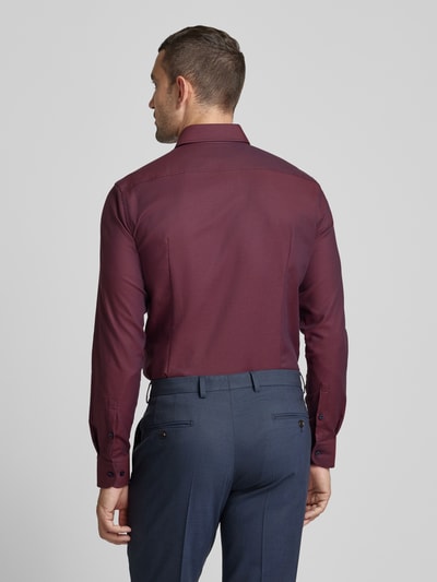 BOSS Slim Fit Business-Hemd mit Kentkragen Modell 'Hank' Bordeaux 5