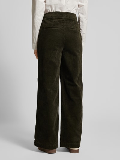 MSCH Copenhagen Wide leg corduroy broek met steekzakken, model 'Geggo' Kaki - 5