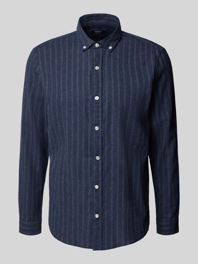 MCNEAL Slim fit vrijetijdsoverhemd met button-downkraag Donkerblauw - 2