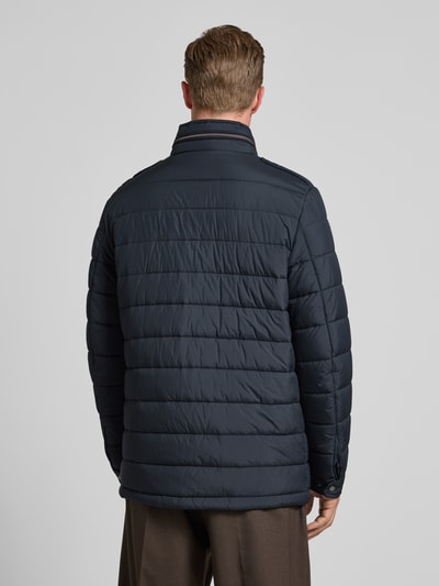 bugatti Gewatteerd jack met opstaande kraag en klepzakken Marineblauw - 5