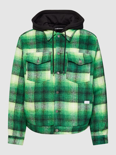 The Hundreds Hemdjacke mit Glencheck-Muster Gruen 2