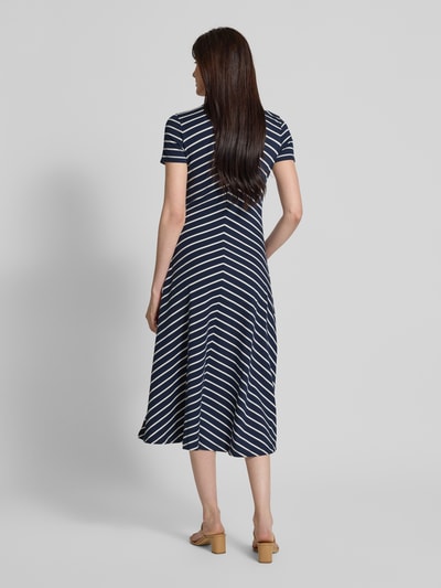 Tommy Hilfiger Tailliertes Midikleid aus reiner Baumwolle Marine 5