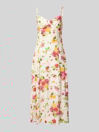 Mango Midikleid mit Herz-Ausschnitt Modell 'BOUQET' Offwhite 2