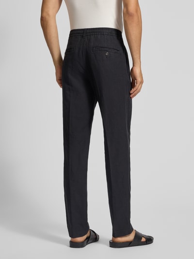 SELECTED HOMME Regular Fit Leinenhose mit Bügelfalten Modell 'LEROY' Black 5