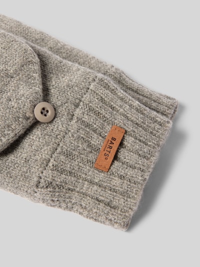 Barts Handschoenen met labeldetail, model 'HAAKON' Lichtgrijs - 2