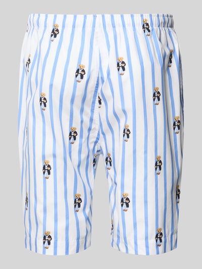 Produktfoto, Pyjamashorts mit Tunnelzug aus reiner Baumwolle von Polo Ralph Lauren Underwear, Optik: Mehrfarbig, Passform: Regular-Fit