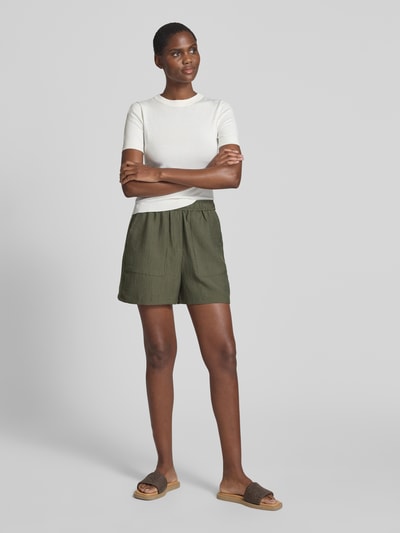 OPUS Bermudas mit elastischem Bund Modell 'Melane' Oliv 1
