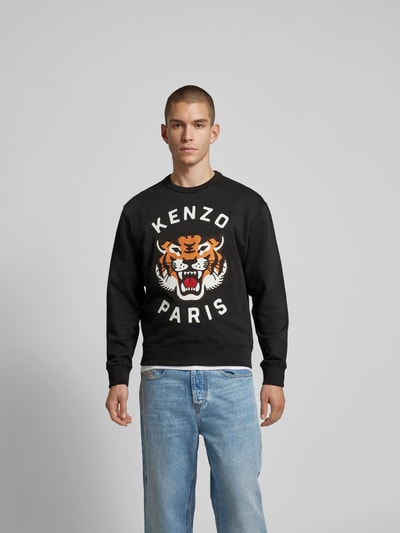 Kenzo Sweatshirt mit Label-Print Black 4