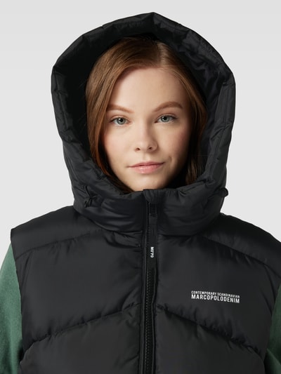 Marc O'Polo DENIM Steppweste mit Kapuze Black 3
